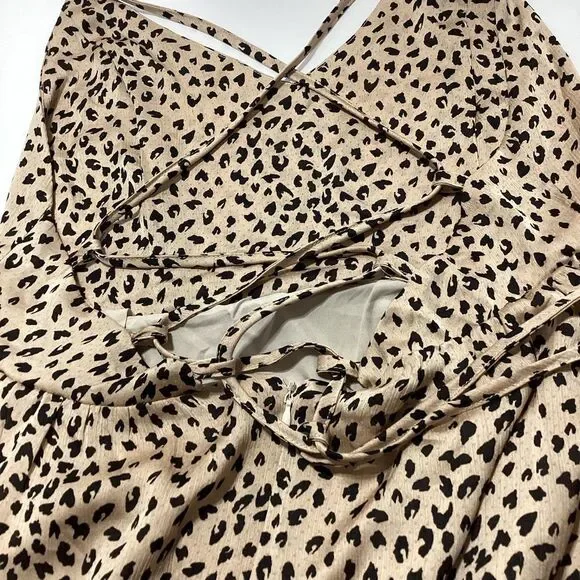 Cupshe Summer Dress Strappy Back Flowy Animal Print Maxi Lined NWT M - Picture 8 of 13